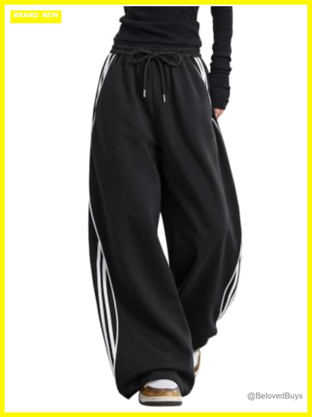 EMMIOL Wide Leg Sweatpants Drawstring Pockets Loose Casual Lounge